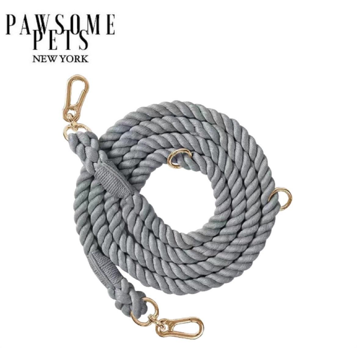 Laisse mains libres pour chien en corde – Anthracite